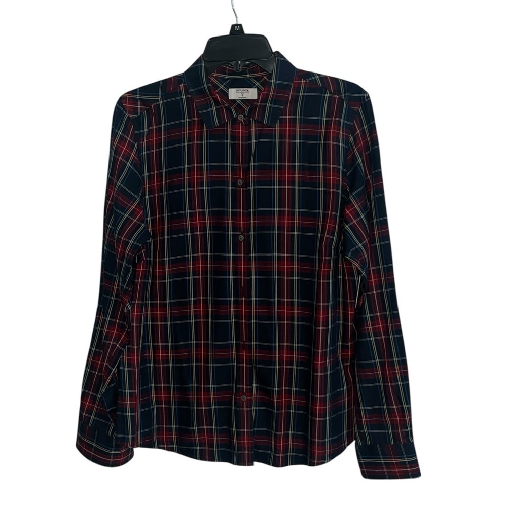 UNTUCKit for her Sadie Plaid Button Down Blouse Top Size 8 - Picture 3 of 7
